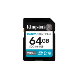 KINGSTON 64GB SDXC Canvas Go Plus Gen4 200MB/s C10 UHS-I U3 V30
