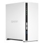 NAS QNAP 233 2-Bay, CPU ARM 2.0GHz Quad core, RAM 2GB, HDD 2.5"/3.5" SATA 6Gbps (neincluse), LAN: 1 GigaLan, USB3.2 Gen1: 1 USB2