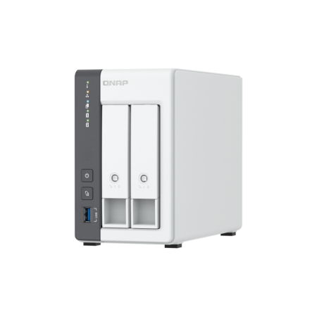 NAS QNAP 216G 2-Bay, CPU ARM 2.0GHz Quad core, RAM 4GB, 2.5"/3.5" SATA 6Gbps HDD (neincluse),  LAN: 1 x 2.5GbE + 1 x GbE, USB3.2