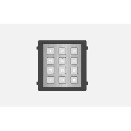 Modul de extensie videointerfon cu tastatura Hikvision DS-KD- KP/S.permite formarea codului de apartament sau a codului de acces