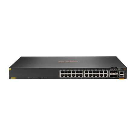 HPE Aruba Networking CX 6300F 24-port 1GbE Class 4 PoE and 4-port SFP56 Switch