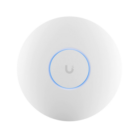 Ubiquiti U7-Pro-Max Ceiling-mounted WiFi 7 AP with 8 spatial streams, 6 GHz support, and a dedicated spectral scanning engine fo