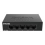 D-Link Switch DGS-105GL, 5 porturi Gigabit, Capacity 10Gbps, desktop, faramanagement, metal, negru, fara ventilator, D-Link Gree