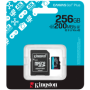 Kingston 256GB microSDXC Canvas Go Plus Gen4 200MB/s A2 U3 V30 Card + Adapter