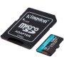 Kingston 128GB microSDXC Canvas Go Plus Gen4 200MB/s A2 U3 V30 Card + Adapter