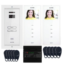 ELECTRAVideointerfon Electra Smart+ 3.5” pentru 2 familii montaj incastrat - alb