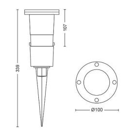 Spot LED pentru exterior cu spike Philips Puled Spike, 1xGU10, 5W (...